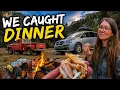 We Caught Dinner Tent Camping Campfire Cooking in Colorado