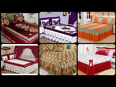 Download MP3 Most beautiful frill bed sheet designs / elegant Designer bed sheets /embroidered bed sheet designs