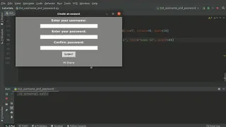 Project Based Python GUI Username and Password