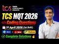 TCS NQT 2026 Coding Questions 1st April Shift Complete Solutions