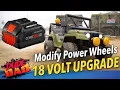 EASY - How To Modify 12 Volt Power Wheels To 18 Volt power tools battery Jeep 18 Volt Upgrade