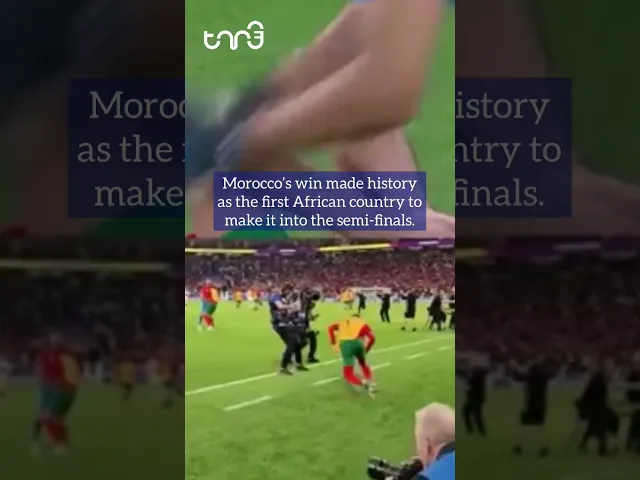 ⁣Police in France violently clash with soccer fans after Morocco wins quarter finals round.