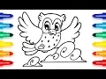 Drawing and Coloring Pages Happy Winter Animals - Art Colours for Children