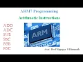 ARM7 Arithmetic Instructions MOV VTU ECE CSE Engineering