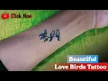 How to Make BEAUTIFUL Love Birds Tattoo on Hand at Home with Pen Love Bird Tattoo Design