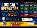 Logical Operators in MySQL Explained AND OR NOT Operators with Examples MySQL Tutorial