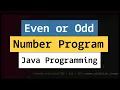 Java Even Number Odd Number Example Program User Input