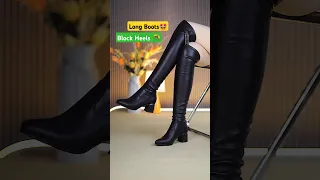 Long Boots For Girls Block Heels Boots Longboots Girlsboots Girlsshoes Blockheels Shorts 