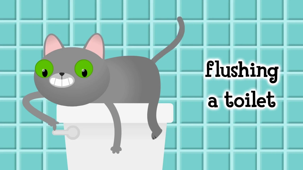 Cat Flushing A Toilet Lyric Video - Parry Gripp and Nathan Mazur