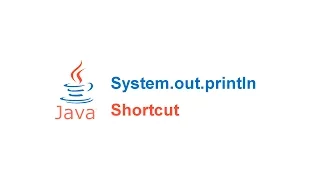 System out println Shortcut