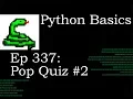 Python Basics Pop Quiz