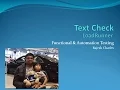 LoadRunner Text Check