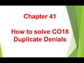 How to Solve CO-18 Duplicate Claim Denials - Chapter 41