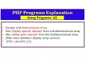 PHP Program Display Specific element Delete given element from given multidimensional array