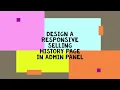 web task 49 Design a responsive product selling page in admin panel E-commerce web application