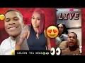 JANIA MESHELL ON LIVE WITH HER BOYFRIEND DEVIN HANEY PLAYING TALKING TO FANS