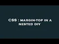 CSS margin-top in a nested div
