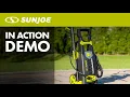Sun Joe SPX2700-MAX Electric Pressure Washer with Included Utility and Rim Brushes - In Action Demo
