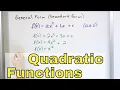 12 - Writing Quadratic Functions in Vertex Form