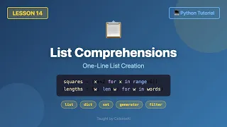 List Comprehensions Dict Comprehensions Generator Expressions - Python Tutorial