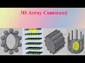 3D Array Command Use In Auto Cad How To Use Polar Rectangular Array Command Use In 3D Auto Cad