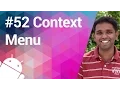 Android Tutorial 52 - Bring up that Context Menu