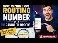 How to find your routing number with Randolph-Brooks