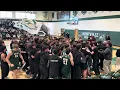 Montville players and students celebrate the win against Delbarton in the MCT quarterfinals on Feb 7