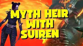 Myth Heir 1 Key UNM Clan Boss Team w Suiren DPS ALL Affinities Raid Shadow Legends Guide F2P