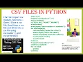 CSV FILES STUDENT MANAGEMENT SYSTEM CLASS 12 COMPUTER SCIENCE PYTHON PROJECT