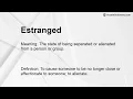 Estranged Meaning