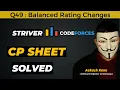 Balanced Rating Changes Striver CP Sheet Codeforces Competitive Programming