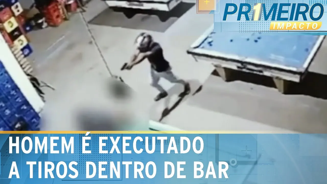 Flagra: homem é executado a tiros dentro de bar em Sorriso (MT) | Primeiro Impacto (23/11/23)