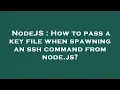 NodeJS How to pass a key file when spawning an ssh command from node js