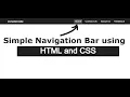 Simple Navigation Bar using HTML and CSS zonetocode9552
