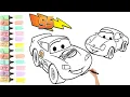 Coloring Disney Pixar Cars Lightning Mcqueen and Sally Coloring Page Coloring