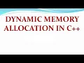 DYNAMIC MEMORY ALLOCATION IN C C