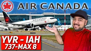 Air Canada 737 MAX 8 Economy REVIEW My First Ever Air Canada Flight YVR - IAH