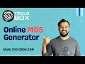 How To Use Online MD5 Generator WWW TOOLSBOX COM