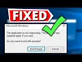 Windows 10 Program Not Responding Fix