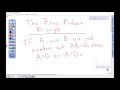 The Zero Product Principle