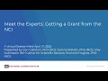 Meet the Experts Getting a Grant from the NCI