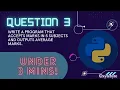WRITE A PROGRAM THAT ACCEPT MARKS IN 5 SUBJECTS AND GIVES AVERAGE MARK Class 11 Computer Science