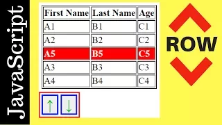 JavaScript - How To Move HTML Table Selected Row Up And Down In Javascript with Source code
