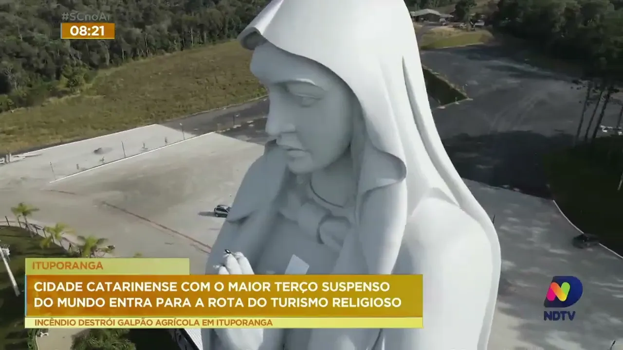 Cidade de SC com o maior terço suspenso do mundo entra para a rota do turismo religioso
