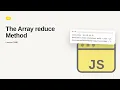 JavaScript - Web development basic Series The Array reduce Method