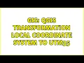 GIS QGIS transformation local coordinate system to UTM35