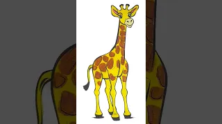 Coloring Giraffe Animals Coloring Page