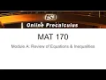 CC MAT170 Module A