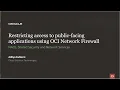 Restricting access to public-facing applications using OCI Network Firewall